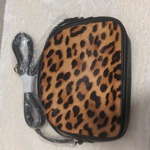 CALF HAIR HALF MOON CROSSBODY BAG